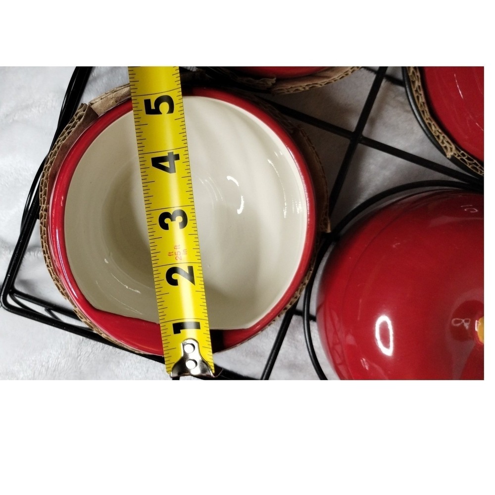 New‎ Temptations presentable Big Apple 3QT Tureen Set w/Wire Rack+4 Lidded Bowls - Picture 15 of 16
